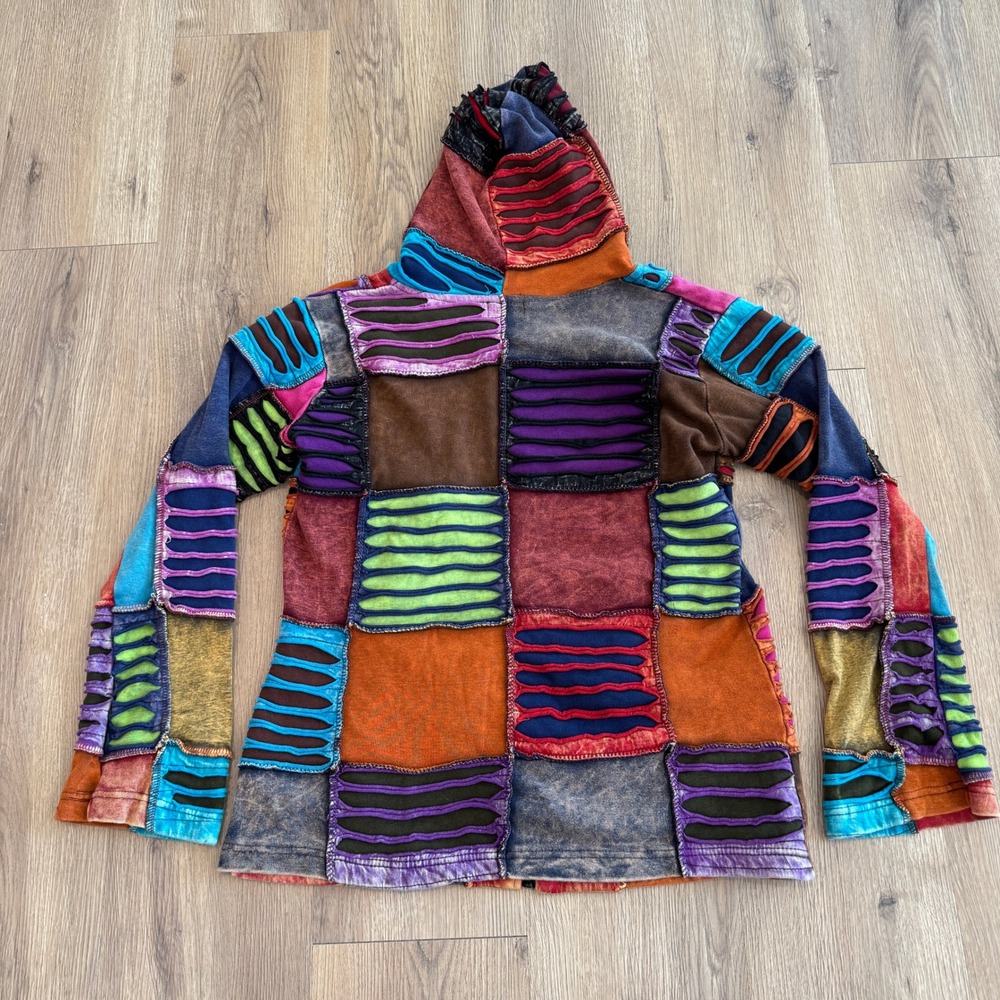 Rising International Multi-Color Patchwork Zip-Up Jacket - Picture 7 of 7